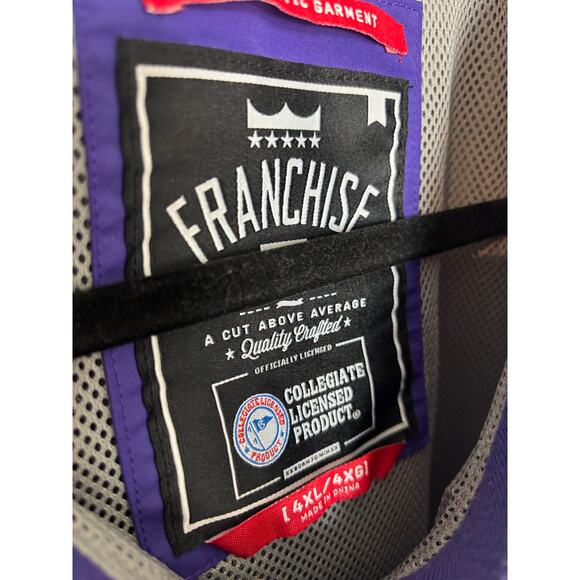 WCU Catamounts Purple V-Neck Windbreaker Jacket 4XL Collegiate Pullover - Picture 2 of 5